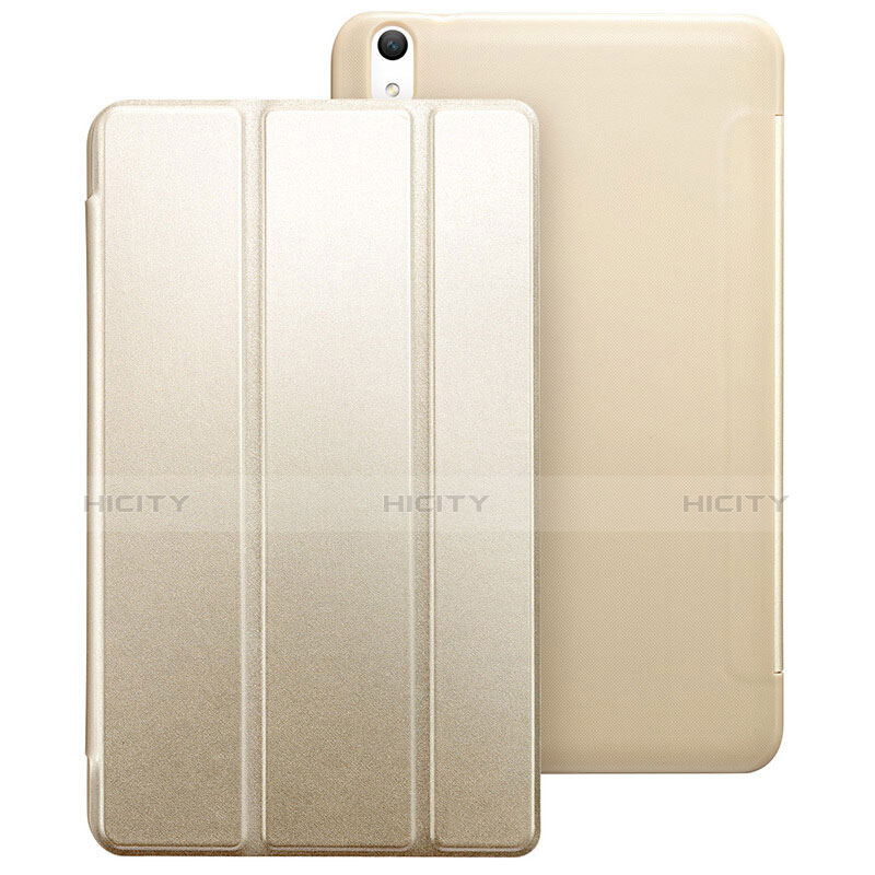 Funda de Cuero Cartera con Soporte para Huawei MediaPad T2 8.0 Pro Oro