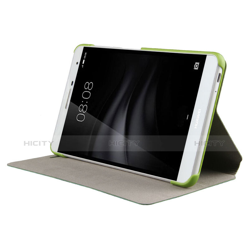 Funda de Cuero Cartera con Soporte para Huawei MediaPad T2 Pro 7.0 PLE-703L Verde