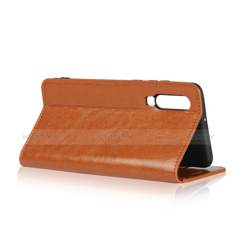 Funda de Cuero Cartera con Soporte para Huawei P30 Naranja