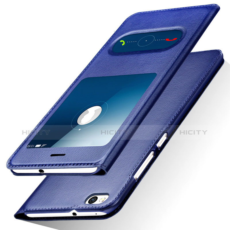 Funda de Cuero Cartera con Soporte para Huawei P8 Lite (2017) Azul
