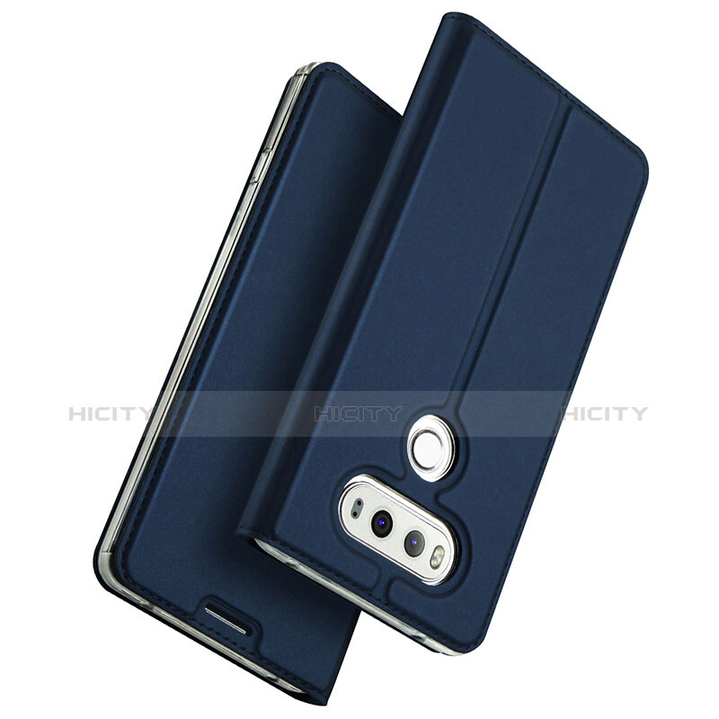 Funda de Cuero Cartera con Soporte para LG G6 Azul