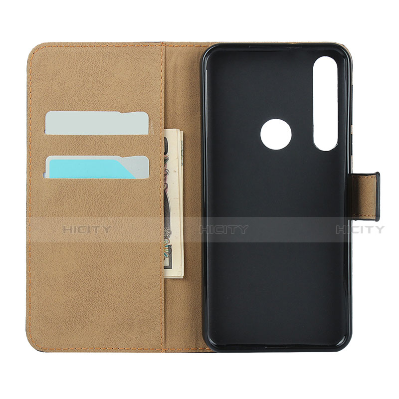 Funda de Cuero Cartera con Soporte para Motorola Moto G8 Play Negro