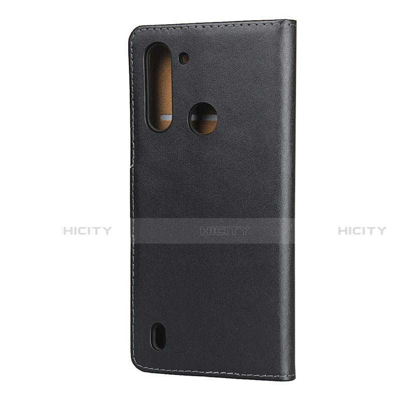 Funda de Cuero Cartera con Soporte para Motorola Moto G8 Power Lite Negro