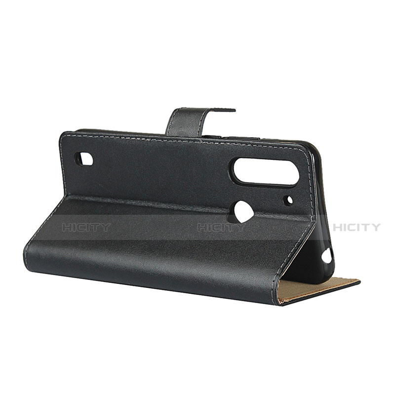 Funda de Cuero Cartera con Soporte para Motorola Moto G8 Power Lite Negro