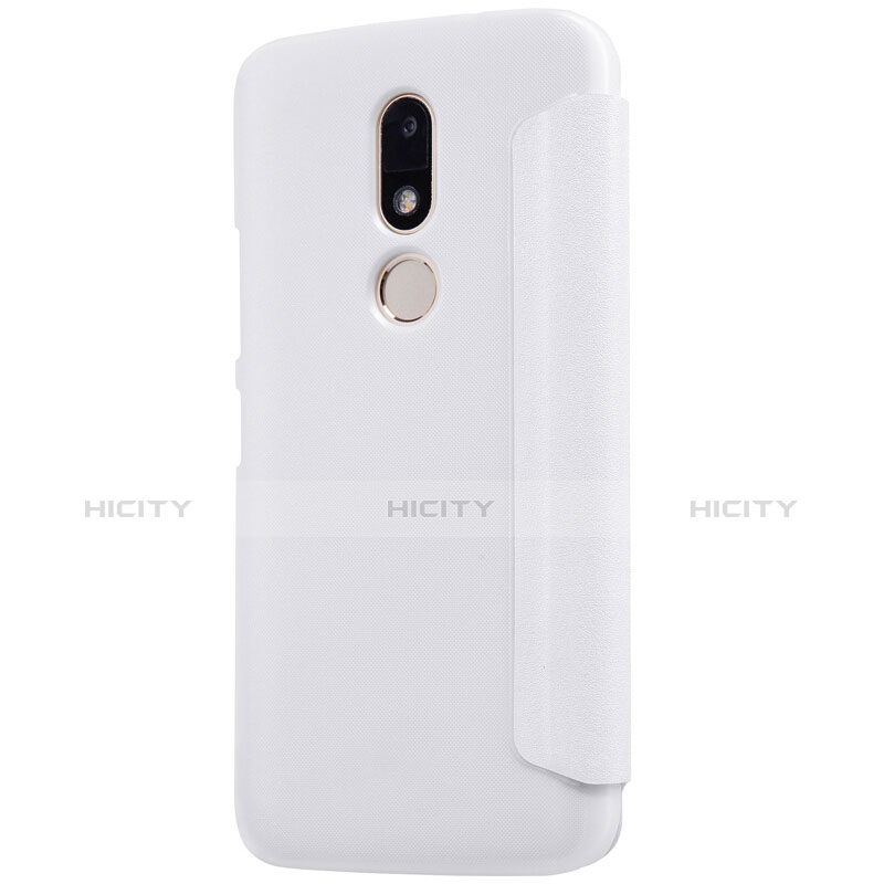 Funda de Cuero Cartera con Soporte para Motorola Moto M XT1662 Blanco