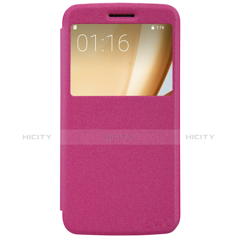 Funda de Cuero Cartera con Soporte para Motorola Moto M XT1662 Rojo