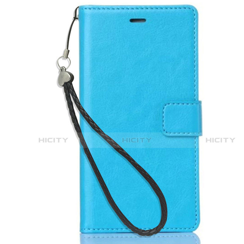 Funda de Cuero Cartera con Soporte para Nokia X3 Azul Cielo