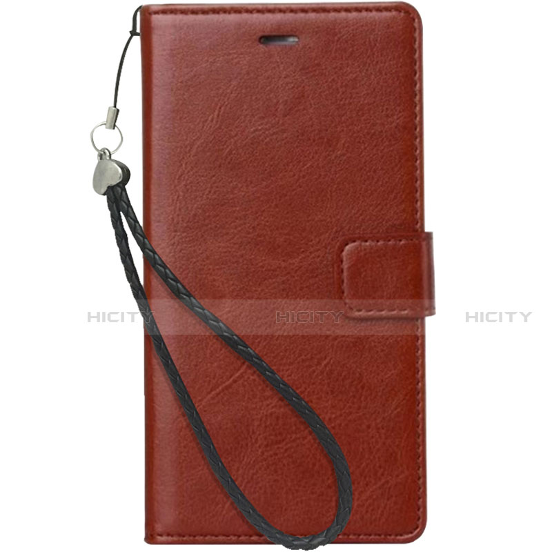 Funda de Cuero Cartera con Soporte para Nokia X3 Marron