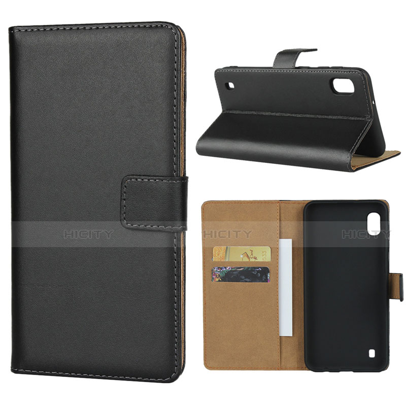 Funda de Cuero Cartera con Soporte para Samsung Galaxy A10 Negro