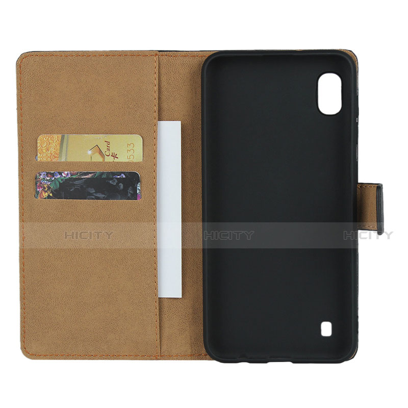 Funda de Cuero Cartera con Soporte para Samsung Galaxy A10 Negro