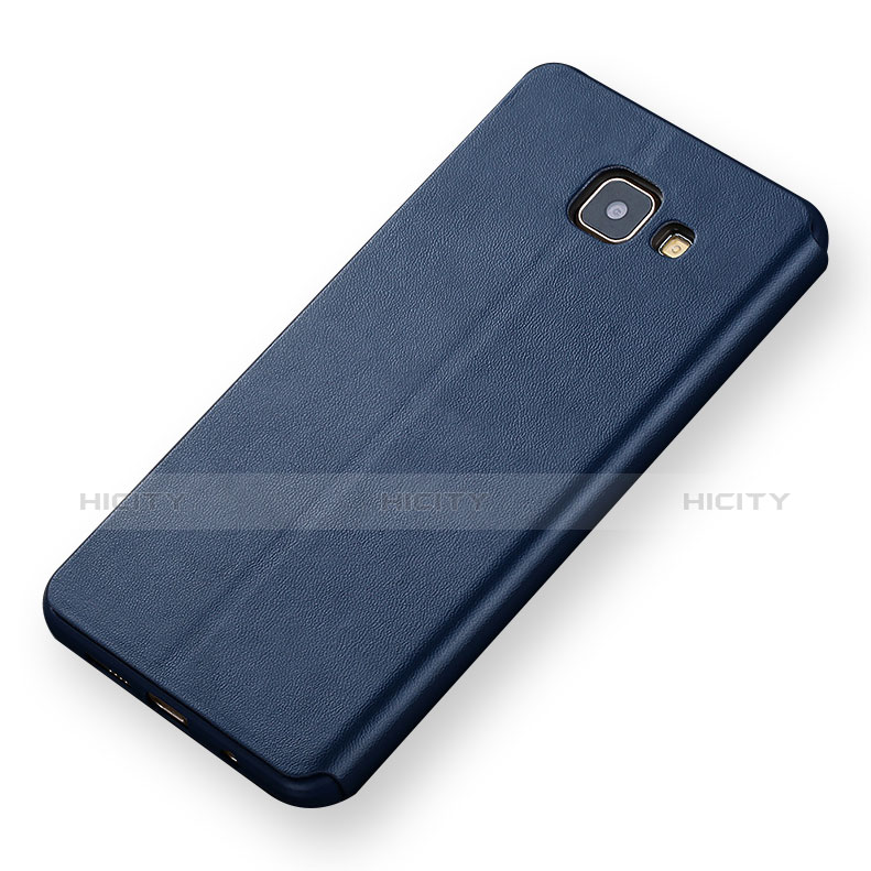 Funda de Cuero Cartera con Soporte para Samsung Galaxy A5 (2016) SM-A510F Azul