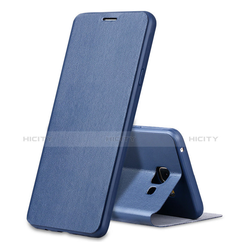 Funda de Cuero Cartera con Soporte para Samsung Galaxy A5 (2016) SM-A510F Azul