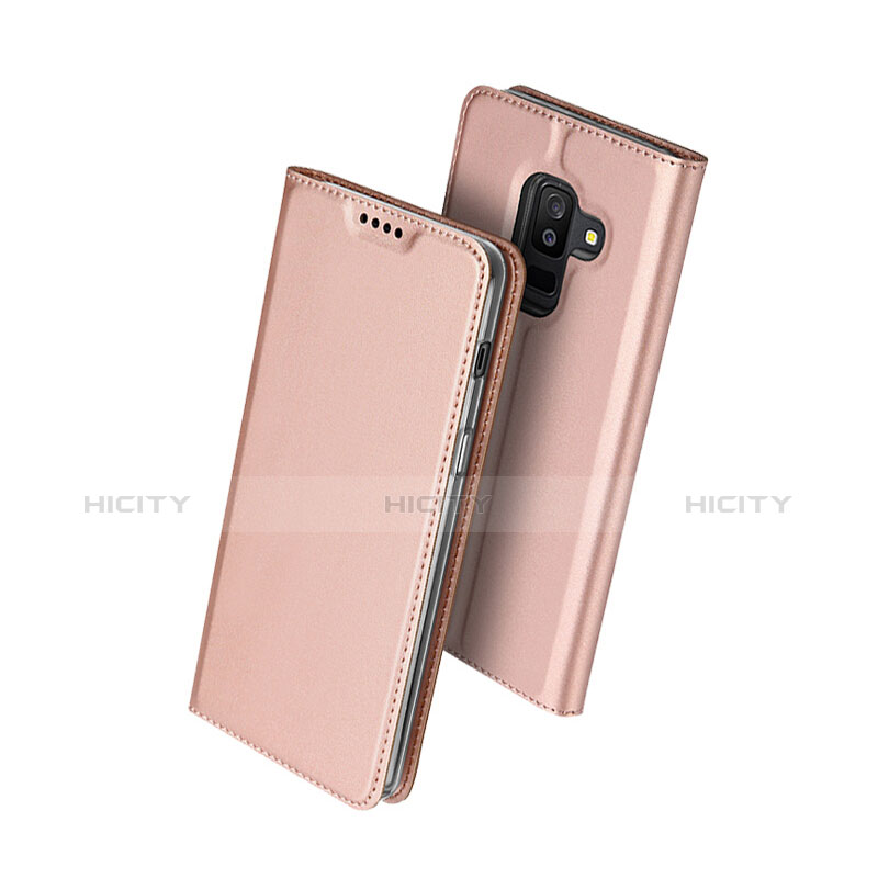 Funda de Cuero Cartera con Soporte para Samsung Galaxy A6 Plus Rosa