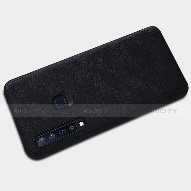 Funda de Cuero Cartera con Soporte para Samsung Galaxy A9s Negro