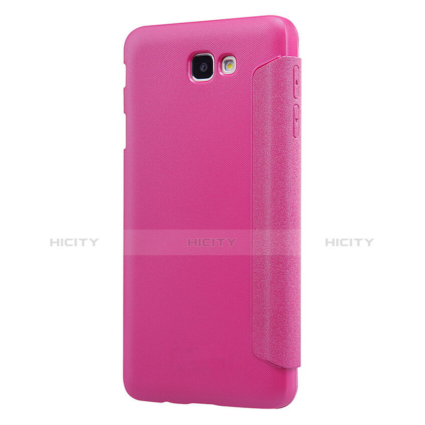 Funda de Cuero Cartera con Soporte para Samsung Galaxy J5 Prime G570F Rosa Roja