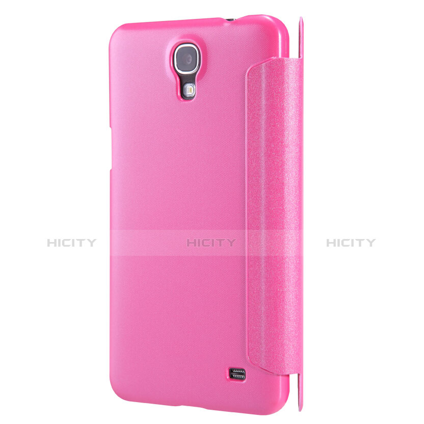 Funda de Cuero Cartera con Soporte para Samsung Galaxy Mega 2 G7508Q Rosa Roja