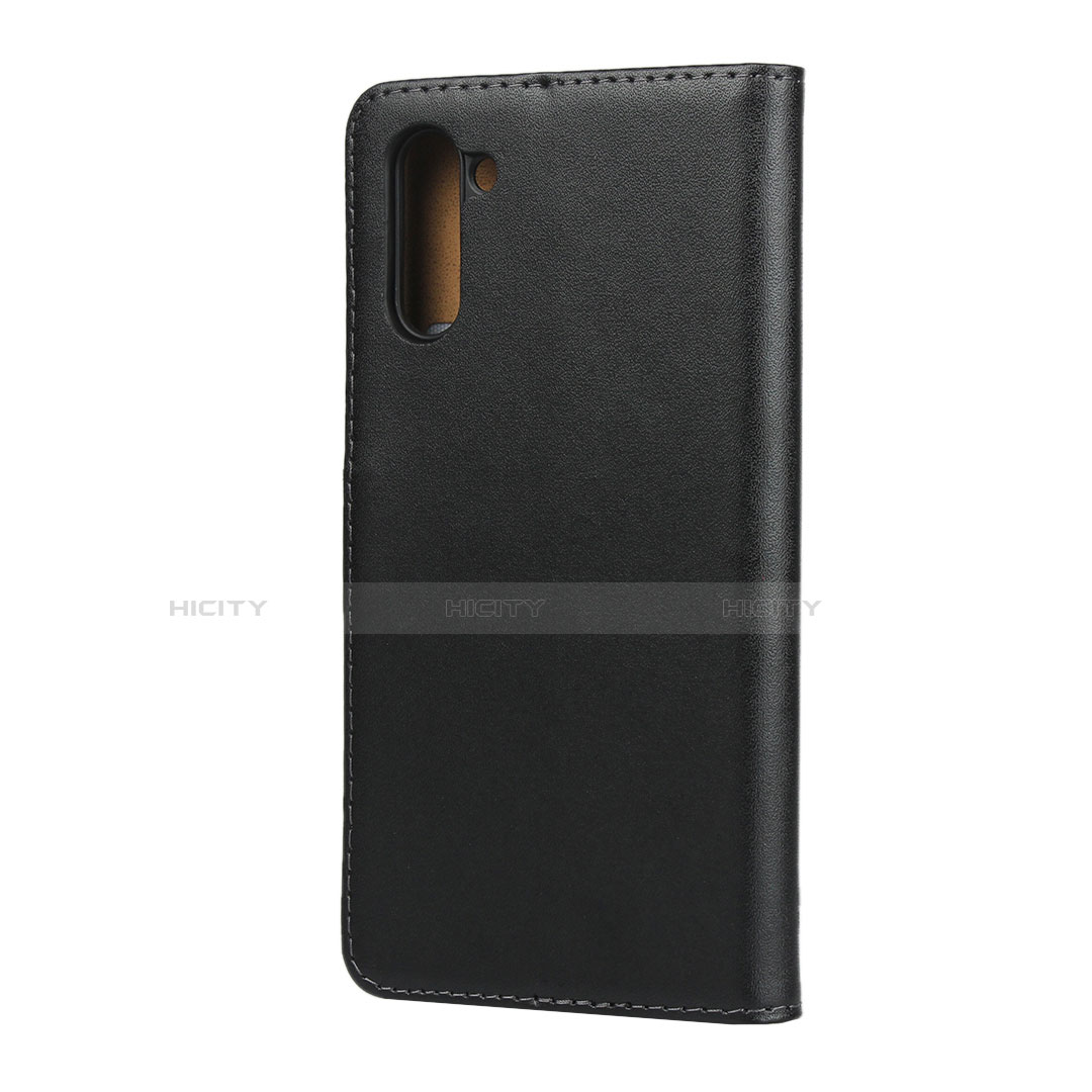 Funda de Cuero Cartera con Soporte para Samsung Galaxy Note 10 5G Negro