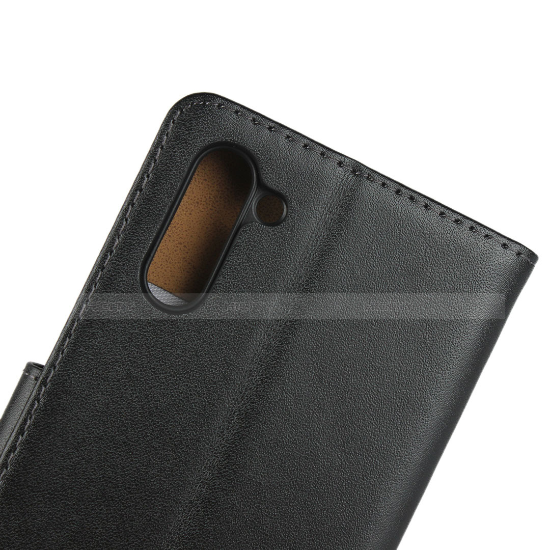 Funda de Cuero Cartera con Soporte para Samsung Galaxy Note 10 5G Negro