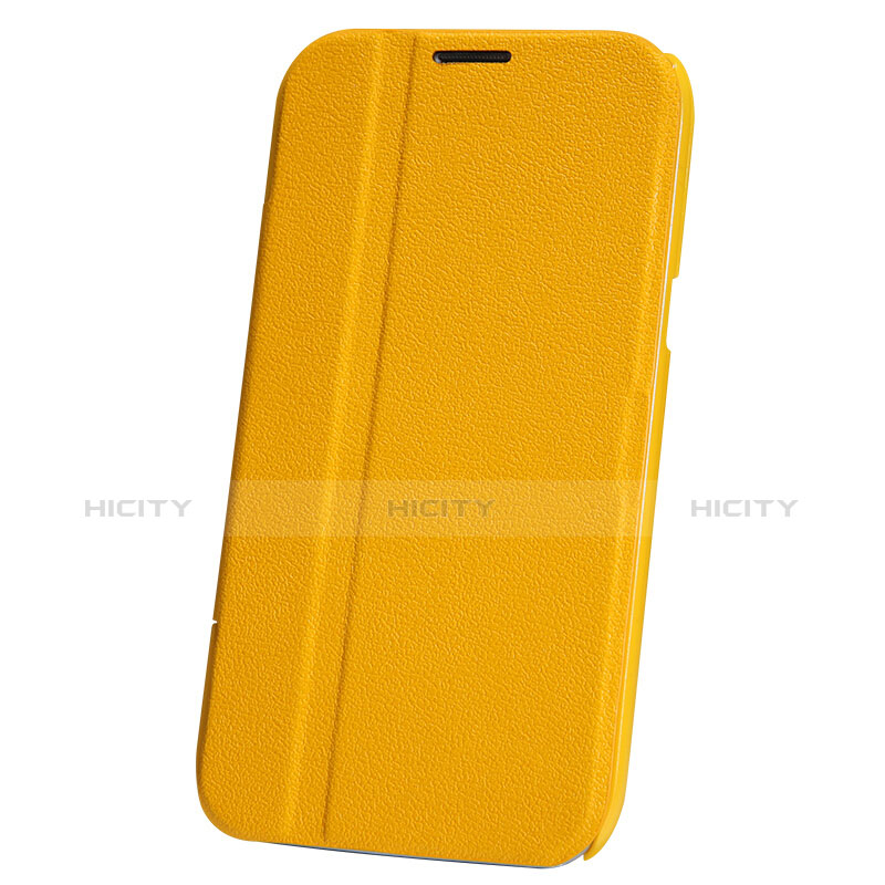 Funda de Cuero Cartera con Soporte para Samsung Galaxy Note 2 N7100 N7105 Amarillo