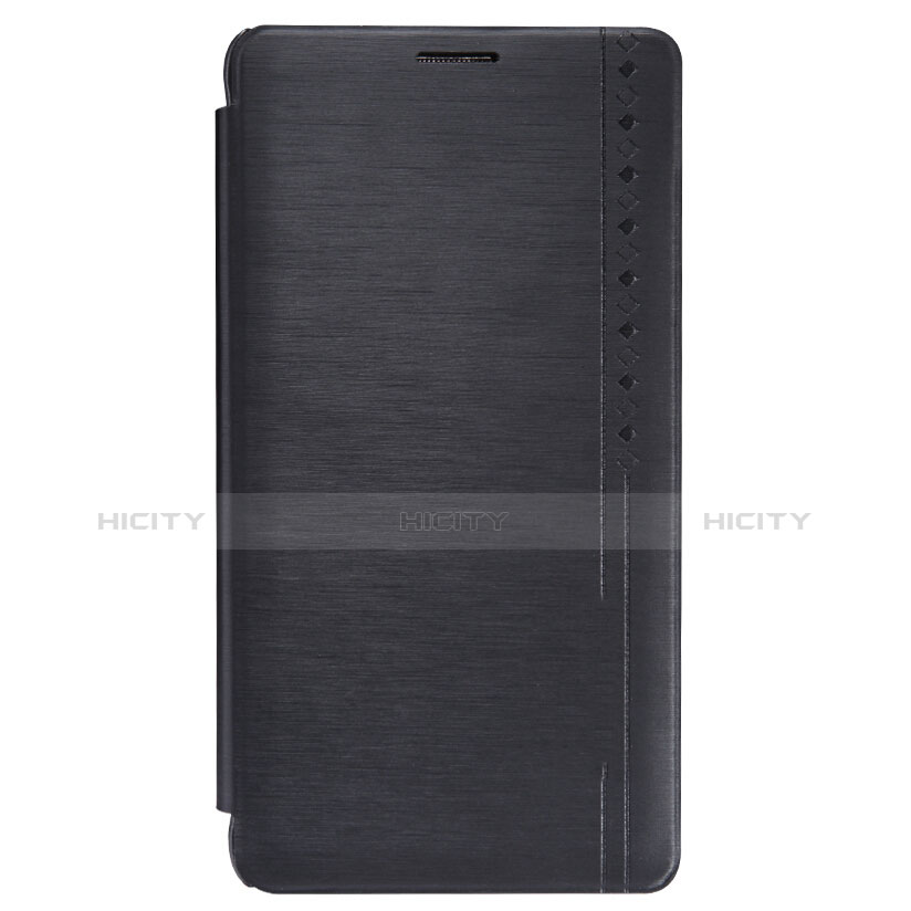 Funda de Cuero Cartera con Soporte para Samsung Galaxy Note 4 SM-N910F Negro