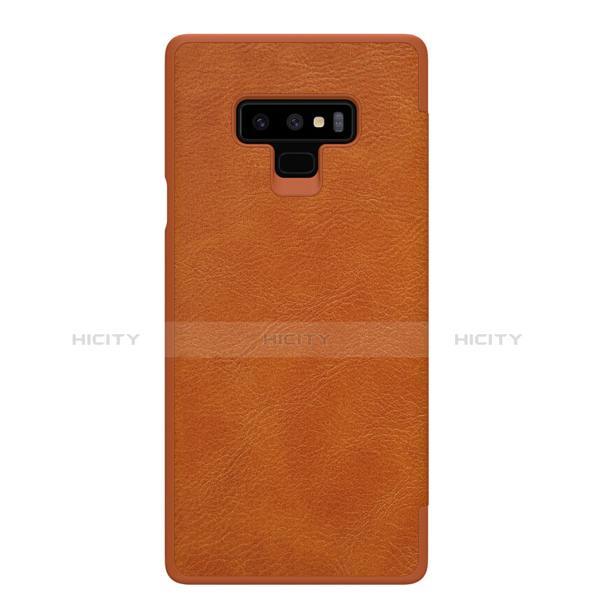 Funda de Cuero Cartera con Soporte para Samsung Galaxy Note 9 Marron