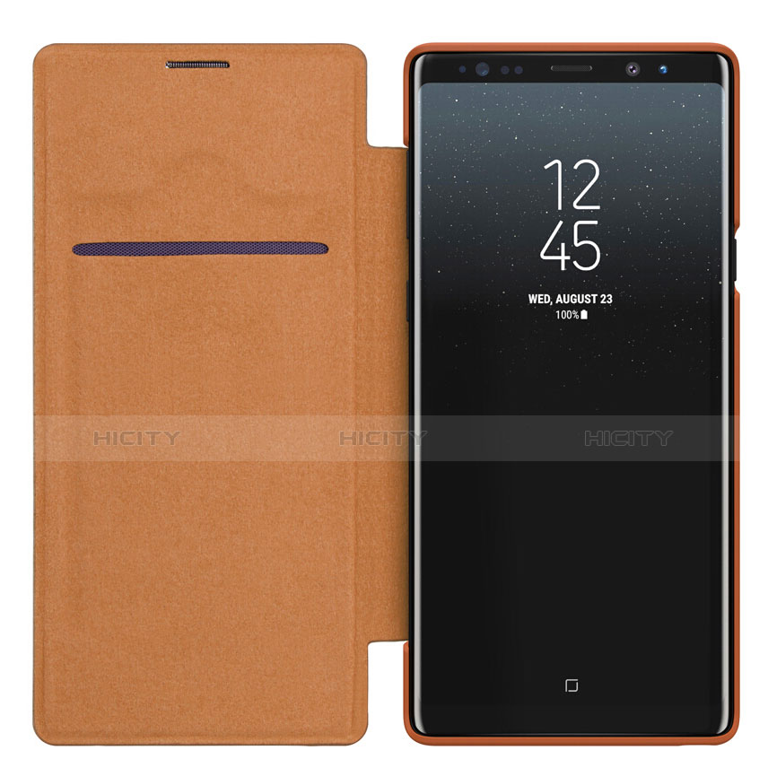 Funda de Cuero Cartera con Soporte para Samsung Galaxy Note 9 Marron