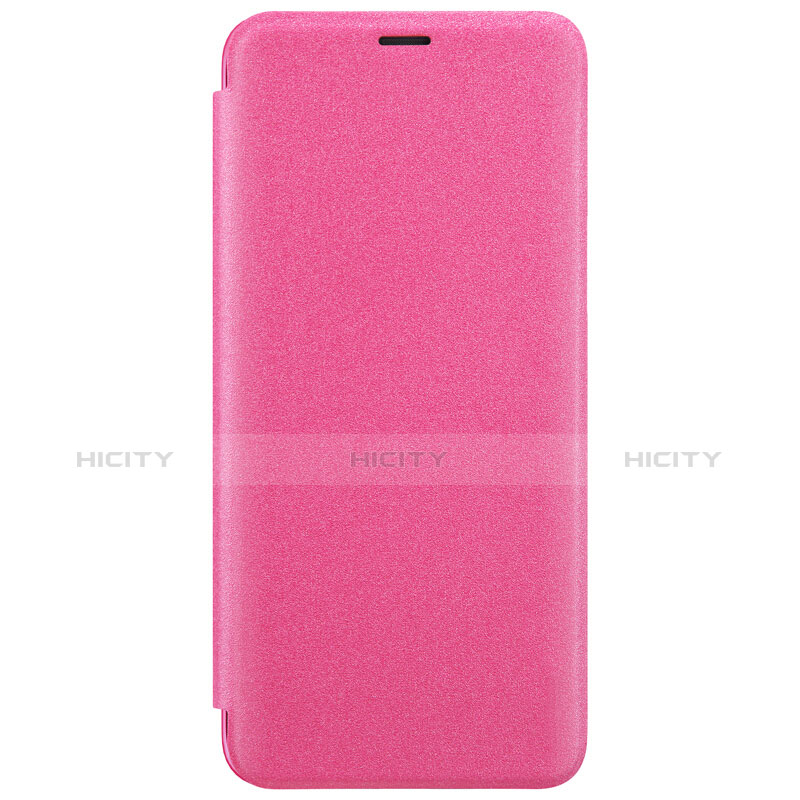 Funda de Cuero Cartera con Soporte para Samsung Galaxy S9 Plus Rosa Roja
