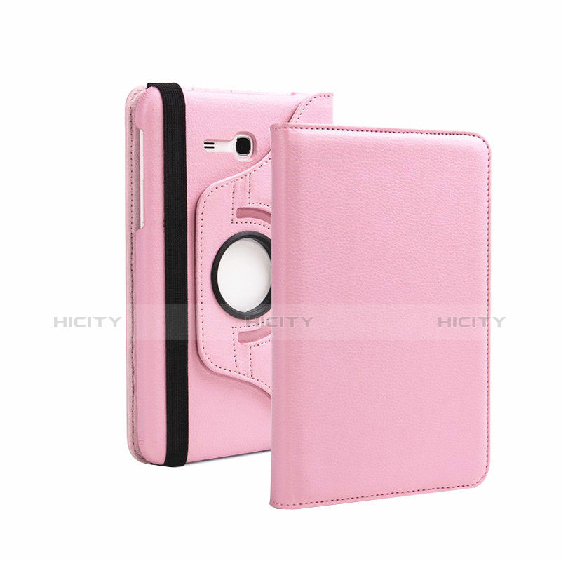 Funda de Cuero Cartera con Soporte para Samsung Galaxy Tab 3 Lite 7.0 T110 T113 Rosa