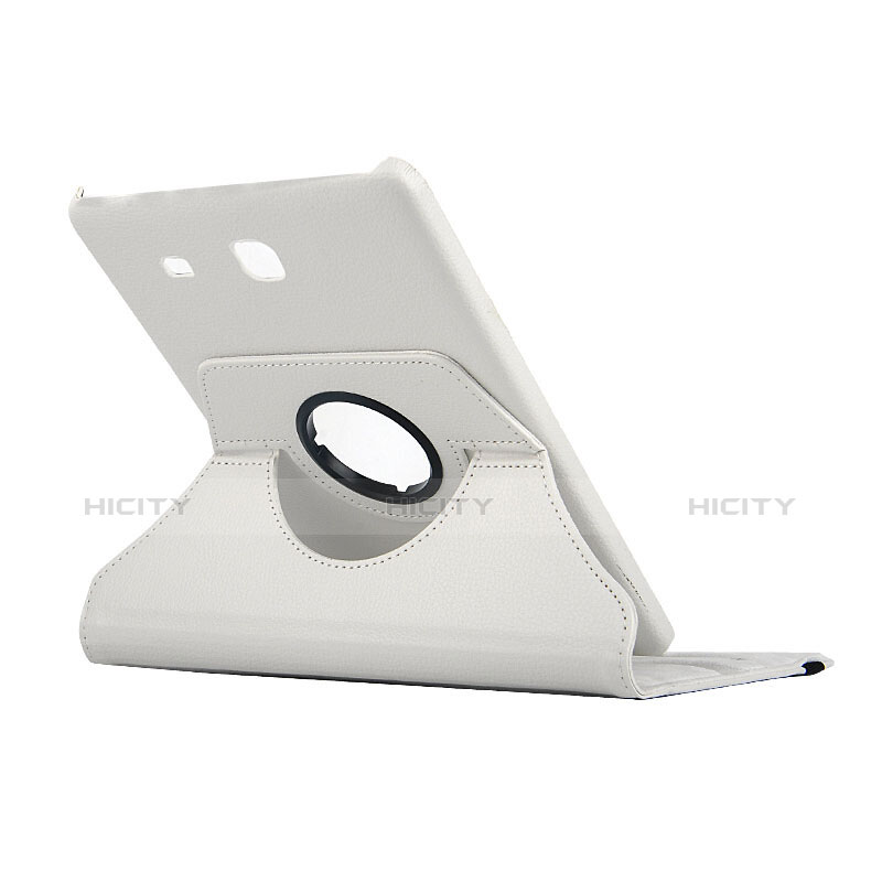 Funda de Cuero Cartera con Soporte para Samsung Galaxy Tab E 9.6 T560 T561 Blanco