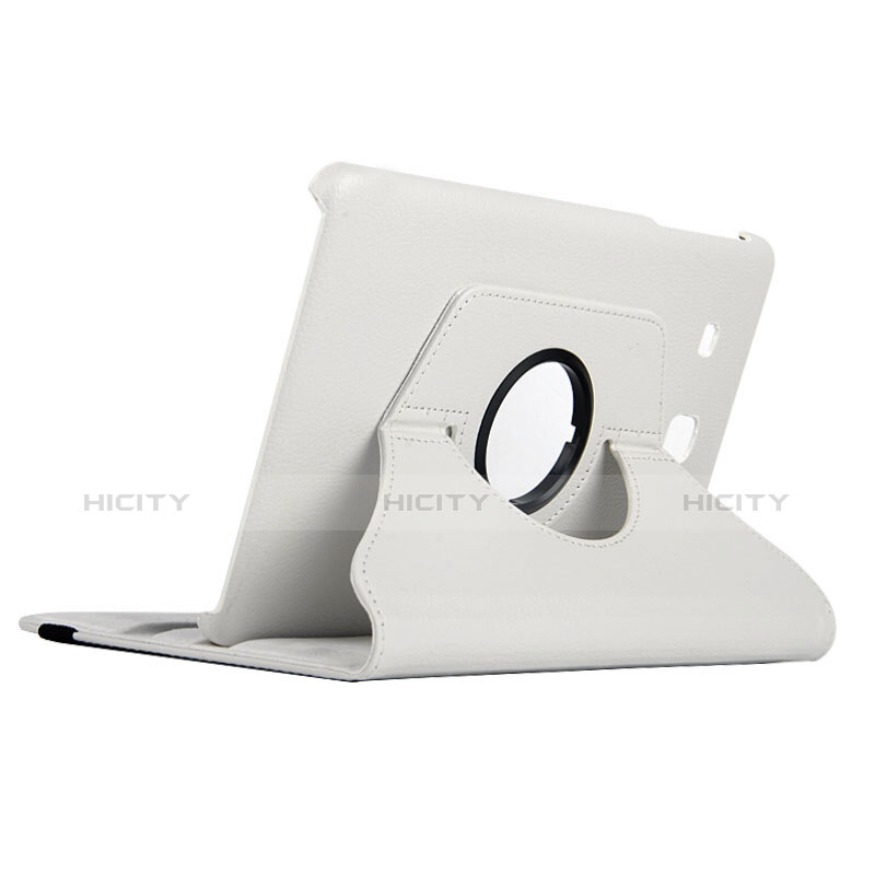 Funda de Cuero Cartera con Soporte para Samsung Galaxy Tab E 9.6 T560 T561 Blanco