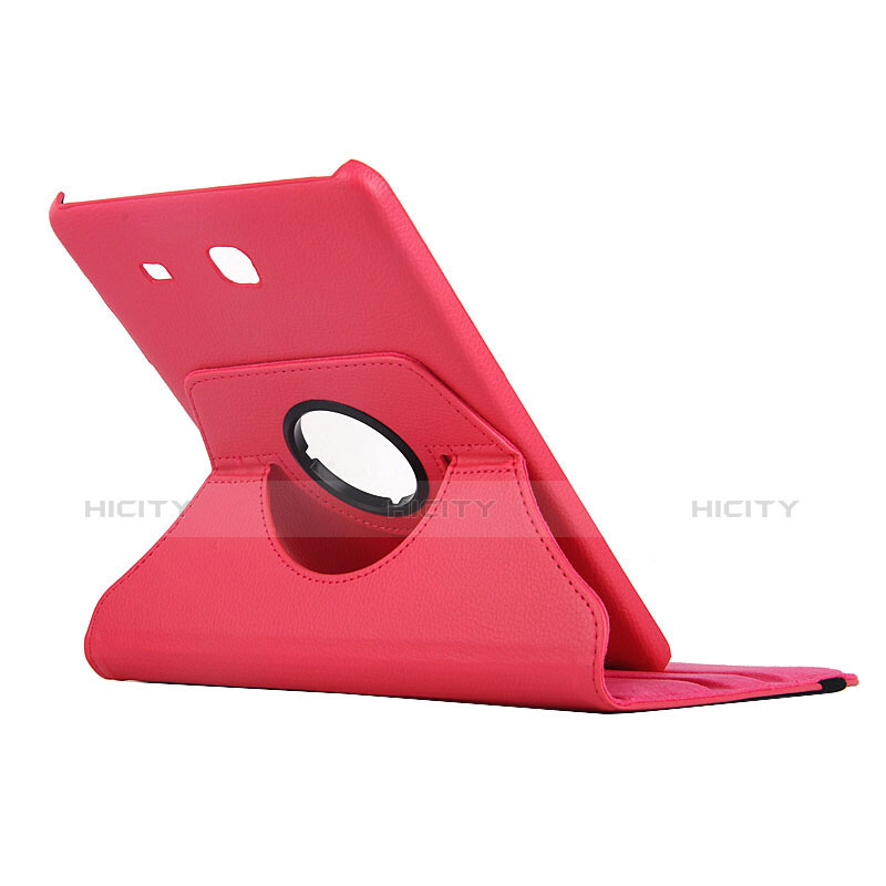 Funda de Cuero Cartera con Soporte para Samsung Galaxy Tab E 9.6 T560 T561 Rojo