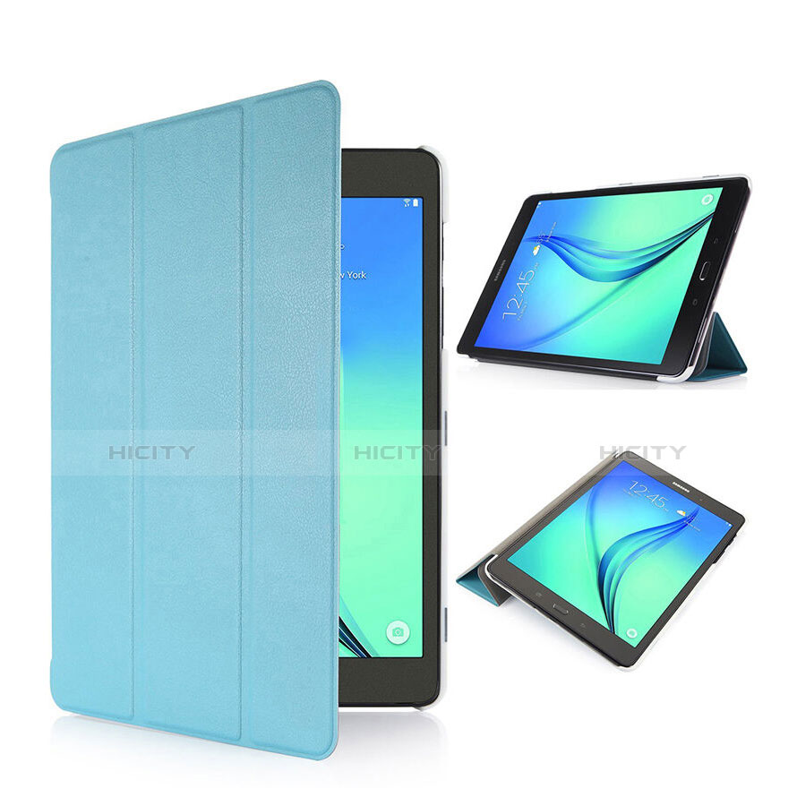 Funda de Cuero Cartera con Soporte para Samsung Galaxy Tab S2 8.0 SM-T710 SM-T715 Azul Cielo