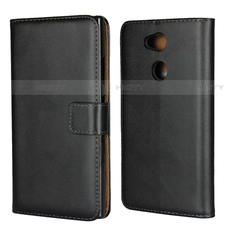 Funda de Cuero Cartera con Soporte para Sony Xperia L2 Negro