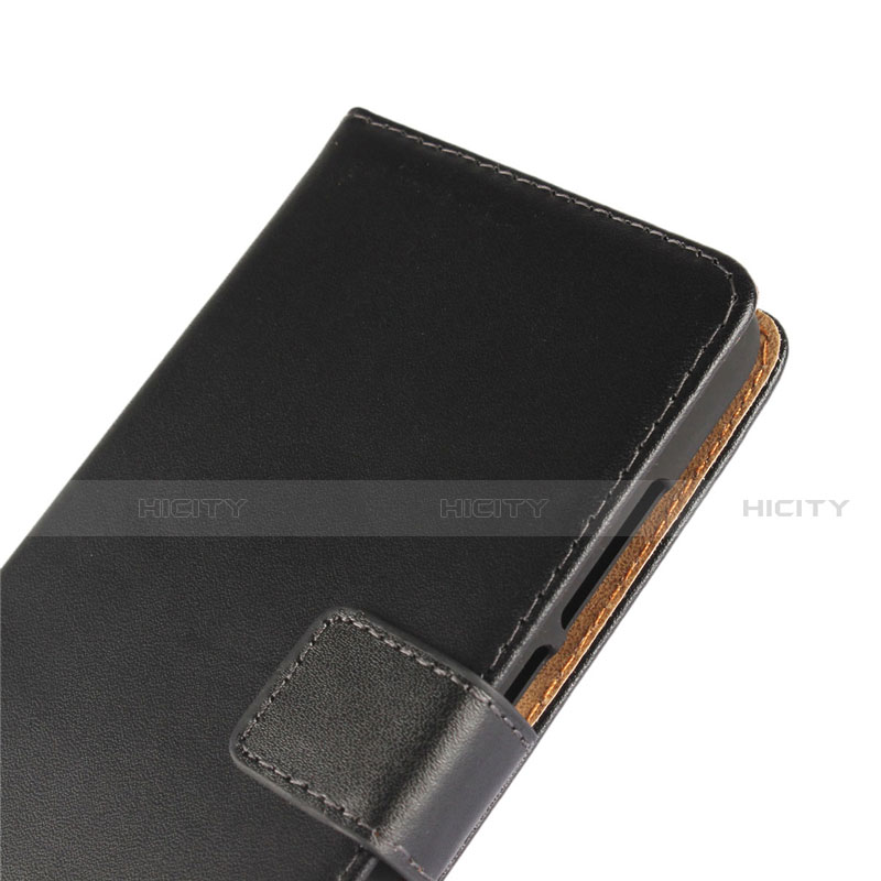 Funda de Cuero Cartera con Soporte para Wiko Lenny 2 Negro