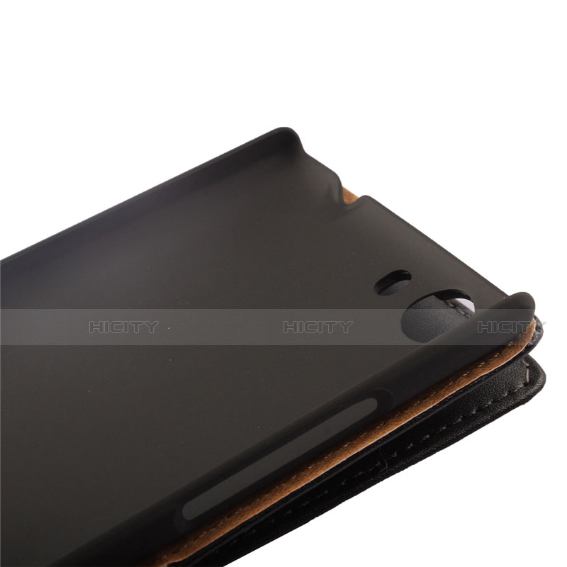 Funda de Cuero Cartera con Soporte para Wiko Ridge Fab 4G Negro