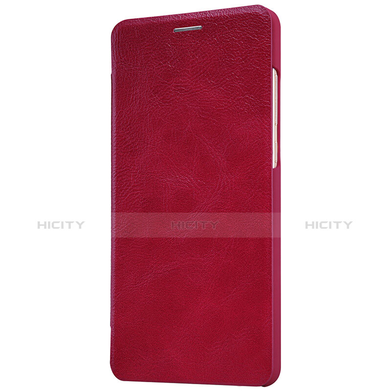 Funda de Cuero Cartera con Soporte para Xiaomi Mi 5S Plus Rojo