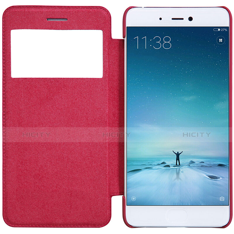 Funda de Cuero Cartera con Soporte para Xiaomi Mi 5S Rojo