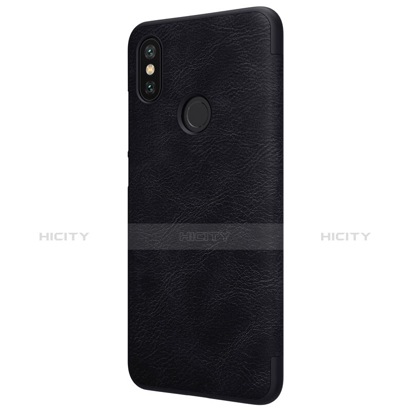 Funda de Cuero Cartera con Soporte para Xiaomi Mi 6X Negro