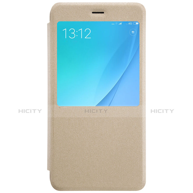 Funda de Cuero Cartera con Soporte para Xiaomi Mi A1 Oro