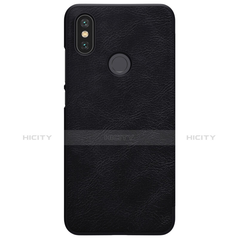 Funda de Cuero Cartera con Soporte para Xiaomi Mi A2 Negro