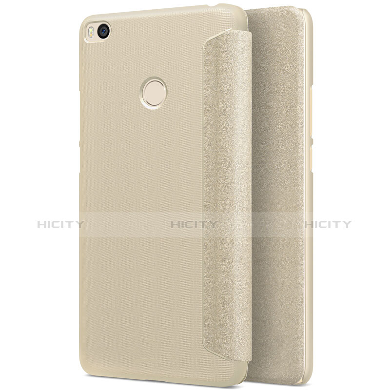 Funda de Cuero Cartera con Soporte para Xiaomi Mi Max 2 Oro