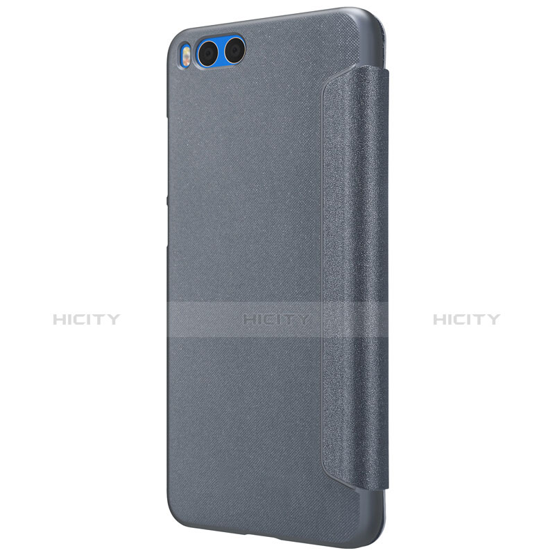 Funda de Cuero Cartera con Soporte para Xiaomi Mi Note 3 Gris