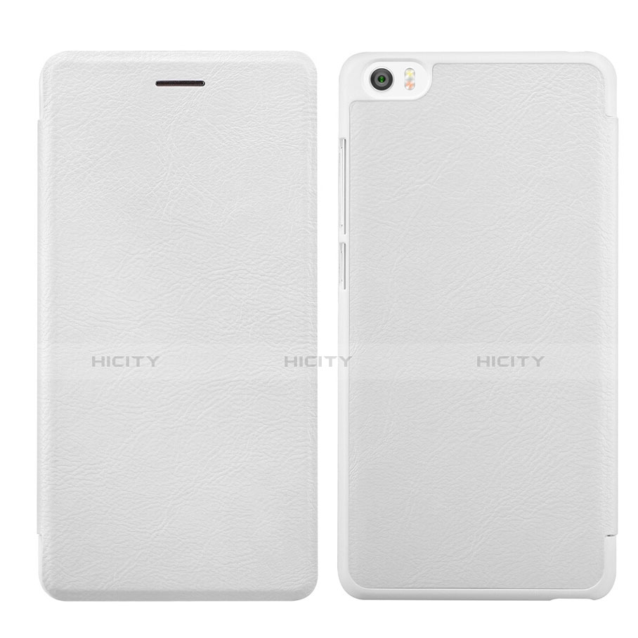 Funda de Cuero Cartera con Soporte para Xiaomi Mi Note Blanco