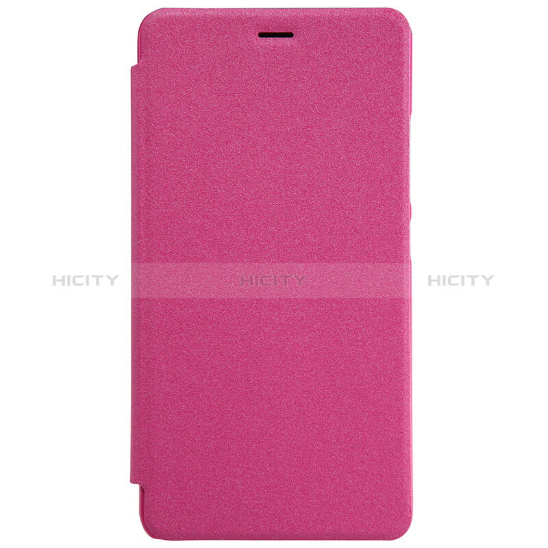 Funda de Cuero Cartera con Soporte para Xiaomi Redmi Note 2 Rosa Roja