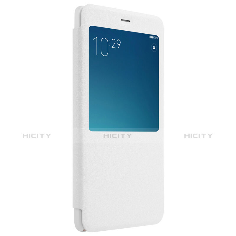 Funda de Cuero Cartera con Soporte para Xiaomi Redmi Note 4X High Edition Blanco