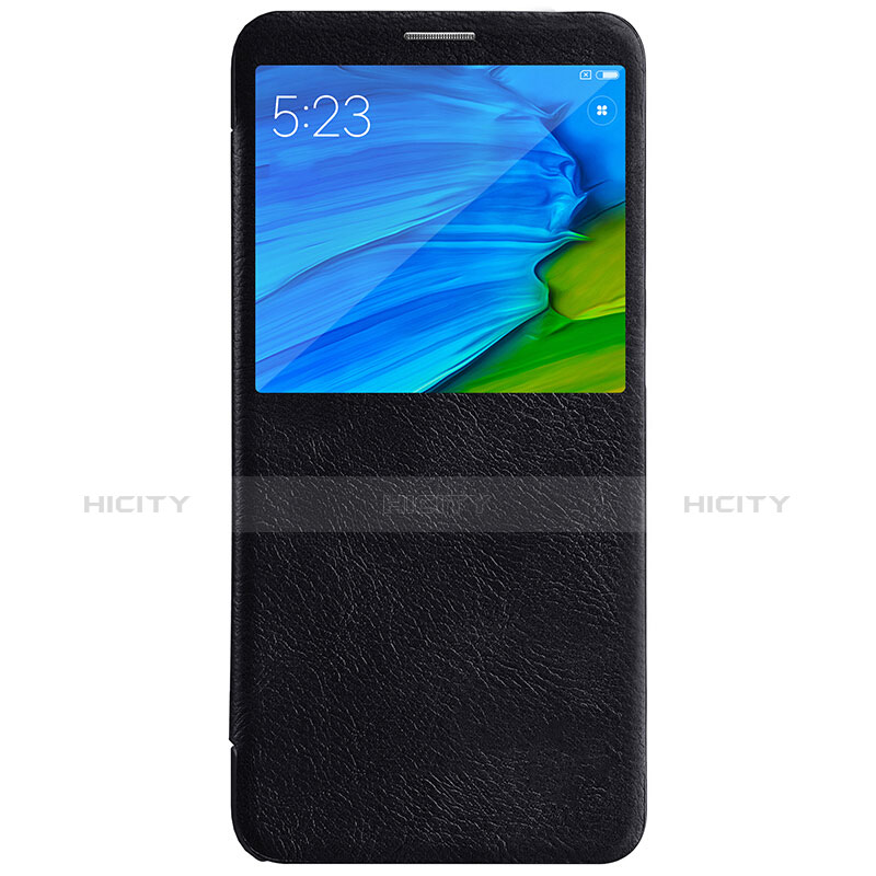 Funda de Cuero Cartera con Soporte para Xiaomi Redmi Note 5 AI Dual Camera Negro