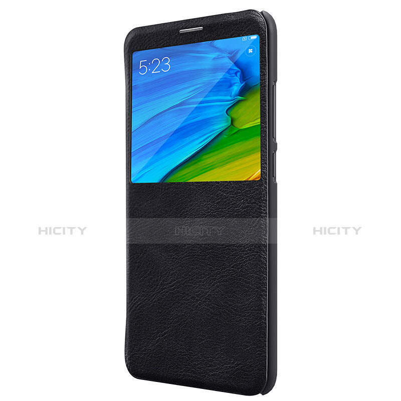 Funda de Cuero Cartera con Soporte para Xiaomi Redmi Note 5 AI Dual Camera Negro