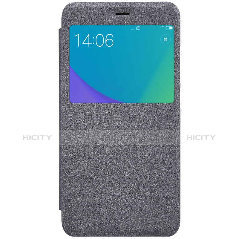 Funda de Cuero Cartera con Soporte para Xiaomi Redmi Note 5A Standard Edition Negro