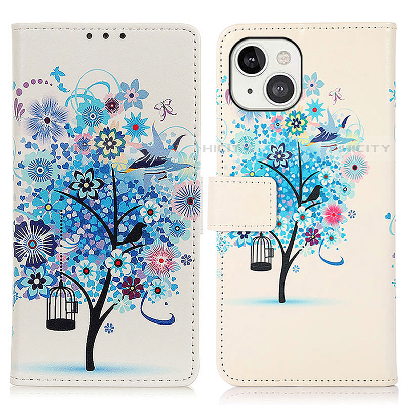 Funda de Cuero Cartera con Soporte Patron de Moda Carcasa A07 para Apple iPhone 14