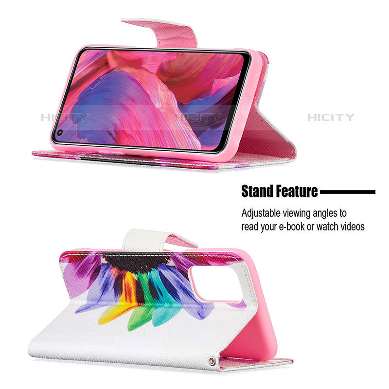 Funda de Cuero Cartera con Soporte Patron de Moda Carcasa B01F para OnePlus Nord N200 5G